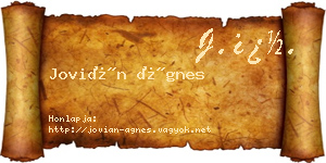 Jovián Ágnes névjegykártya